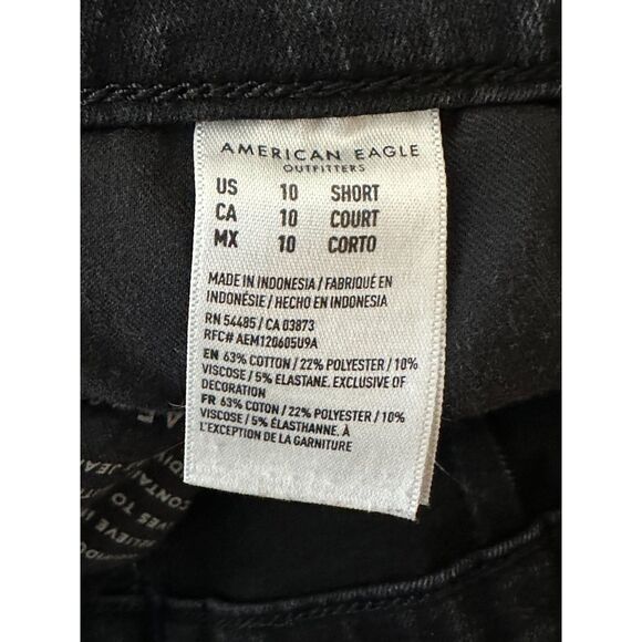 American Eagle Outfitters Women's The Dream Jean Button Fly Black Jeans Size 10S - Picture 4 of 4